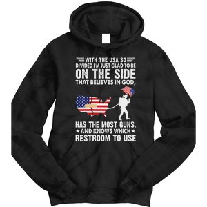 With He Usa So Divide IM Just Glad O Be On He Side Tie Dye Hoodie