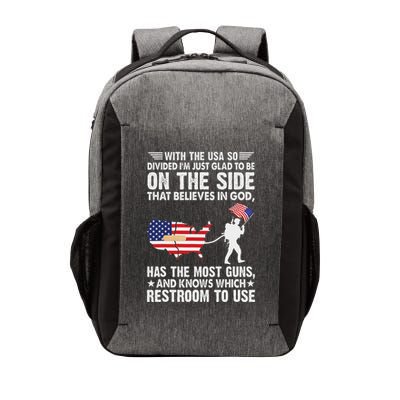 With He Usa So Divide IM Just Glad O Be On He Side Vector Backpack