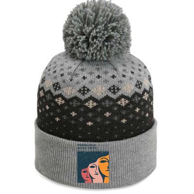 Women Hold Up Half The Sky The Baniff Cuffed Pom Beanie