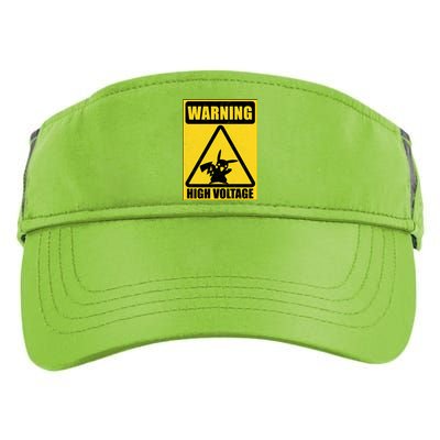 Warning High Voltage Adult Drive Performance Visor