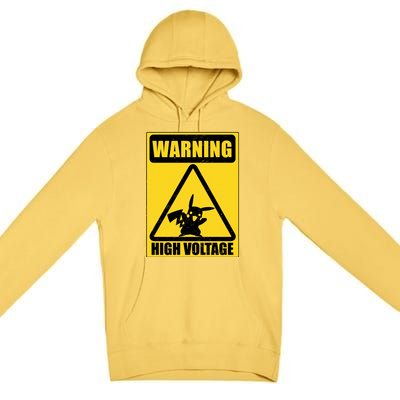 Warning High Voltage Premium Pullover Hoodie