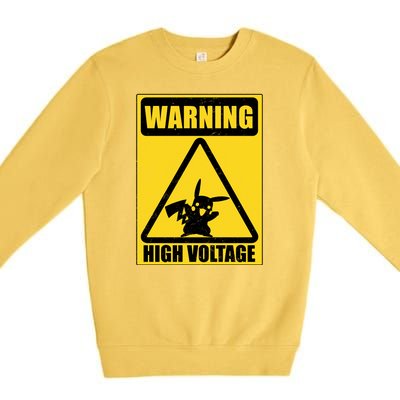 Warning High Voltage Premium Crewneck Sweatshirt