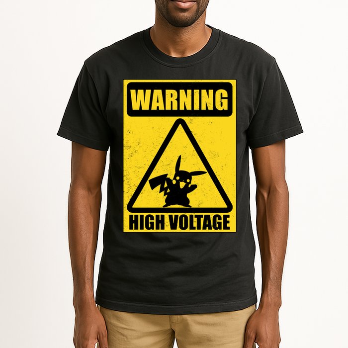 Warning High Voltage Tall T-Shirt