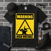 Warning High Voltage Tall T-Shirt