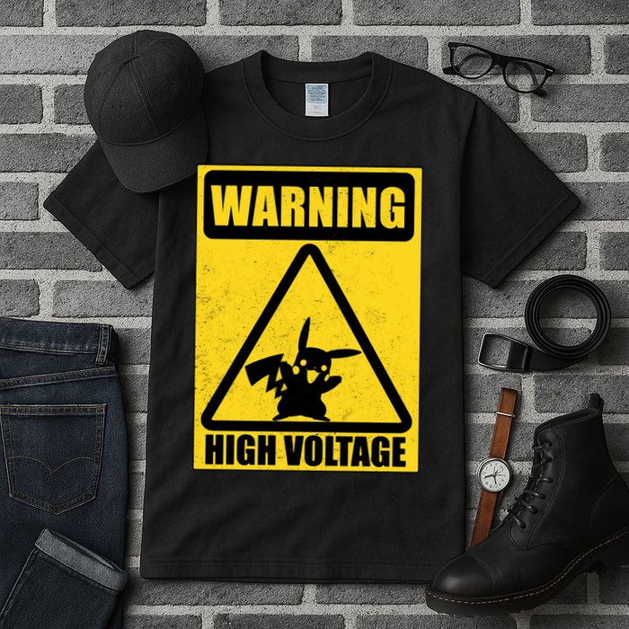 Warning High Voltage Tall T-Shirt