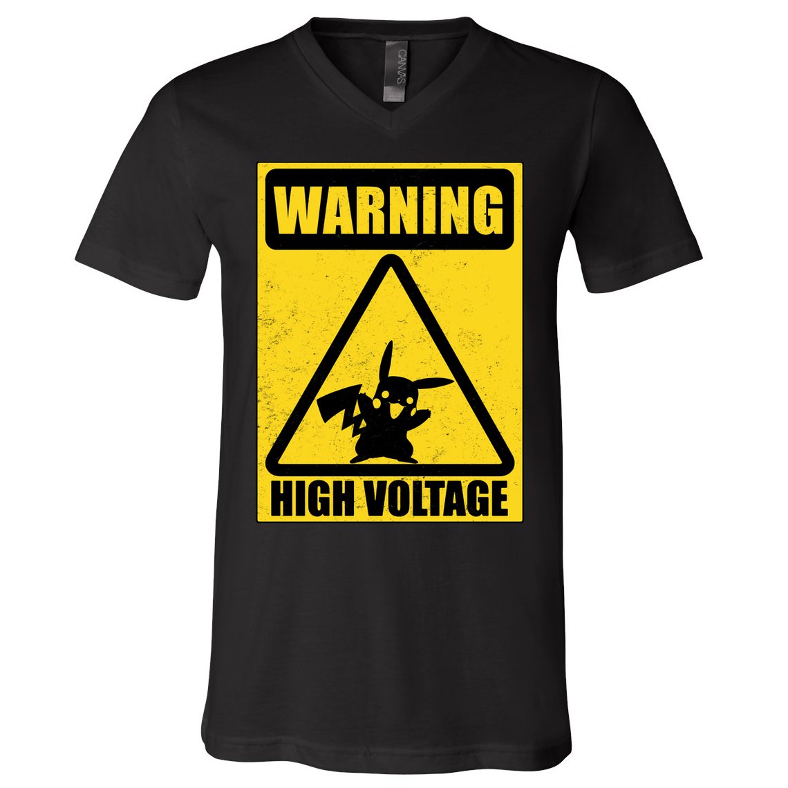 Warning High Voltage V-Neck T-Shirt