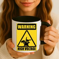 Warning High Voltage Mug