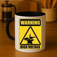 Warning High Voltage Mug