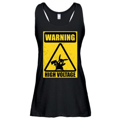 Warning High Voltage Ladies Essential Flowy Tank
