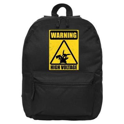 Warning High Voltage 16 in Basic Backpack