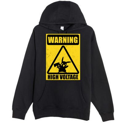 Warning High Voltage Premium Pullover Hoodie