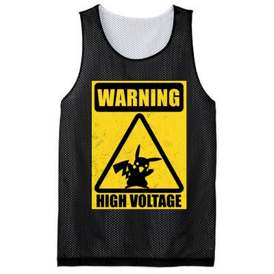 Warning High Voltage Mesh Reversible Basketball Jersey Tank