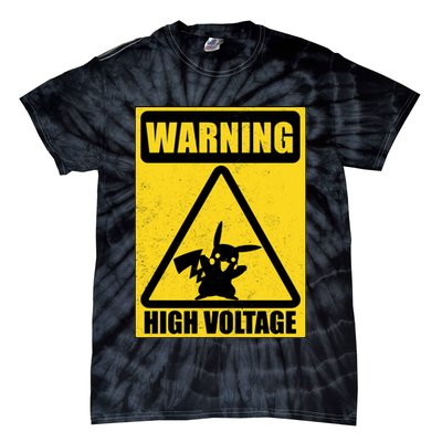 Warning High Voltage Tie-Dye T-Shirt