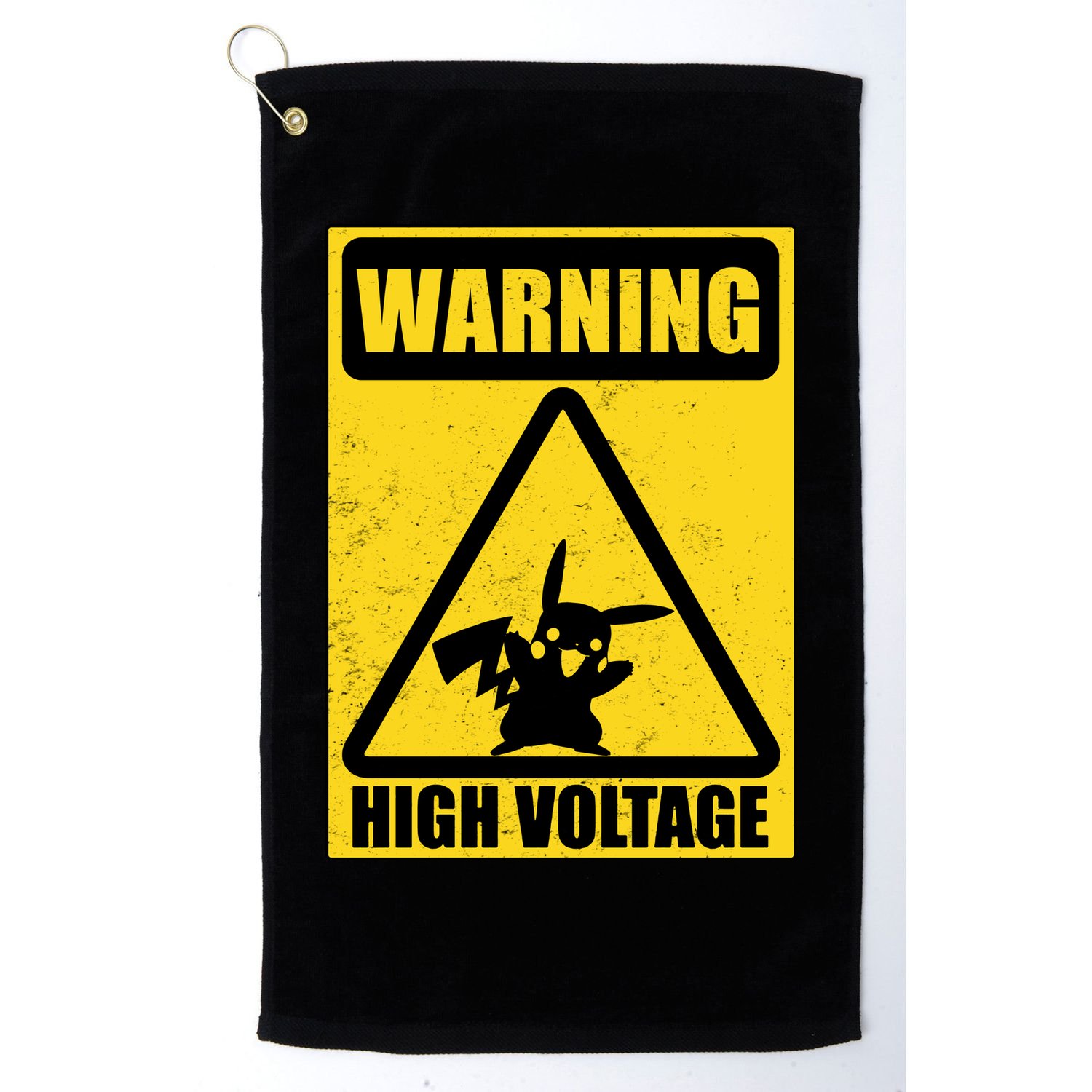 Warning High Voltage Golf Towel