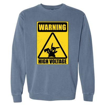 Warning High Voltage Garment-Dyed Sweatshirt