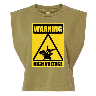Warning High Voltage Garment-Dyed Women's Muscle Tee