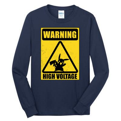 Warning High Voltage Tall Long Sleeve T-Shirt