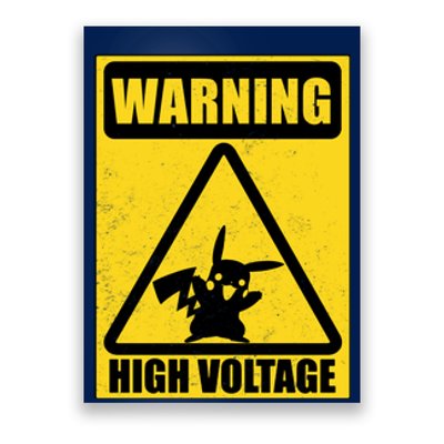 Warning High Voltage Poster