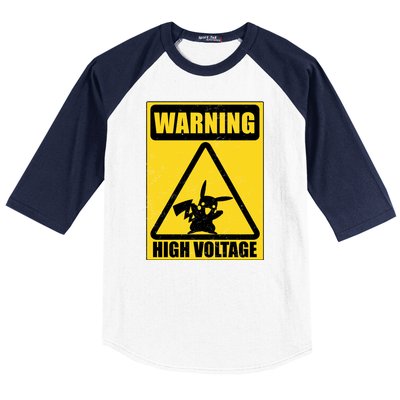 Warning High Voltage Baseball Sleeve Shirt