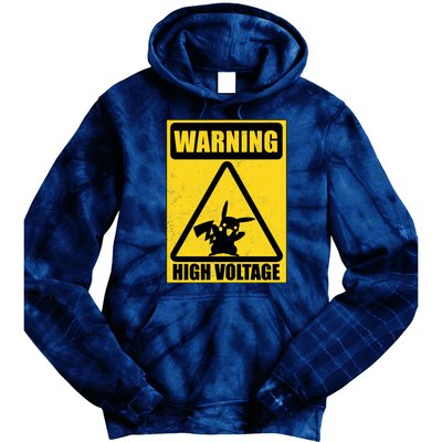 Warning High Voltage Tie Dye Hoodie