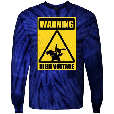 Warning High Voltage Tie-Dye Long Sleeve Shirt