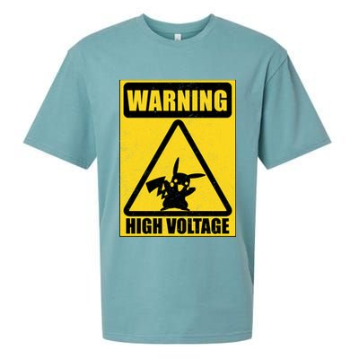 Warning High Voltage Sueded Cloud Jersey T-Shirt