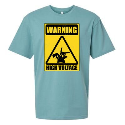 Warning High Voltage Sueded Cloud Jersey T-Shirt