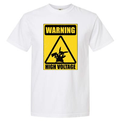 Warning High Voltage Garment-Dyed Heavyweight T-Shirt