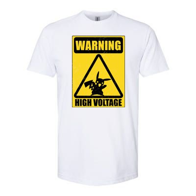 Warning High Voltage Softstyle CVC T-Shirt