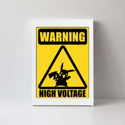 Warning High Voltage Canvas