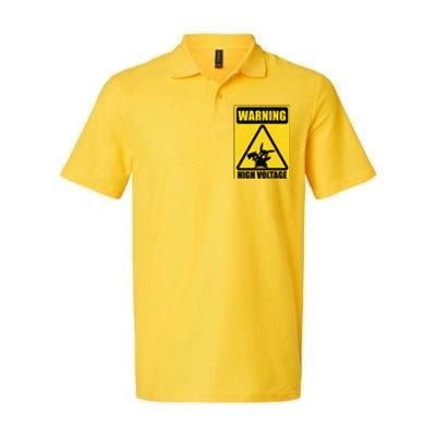 Warning High Voltage Softstyle Adult Sport Polo