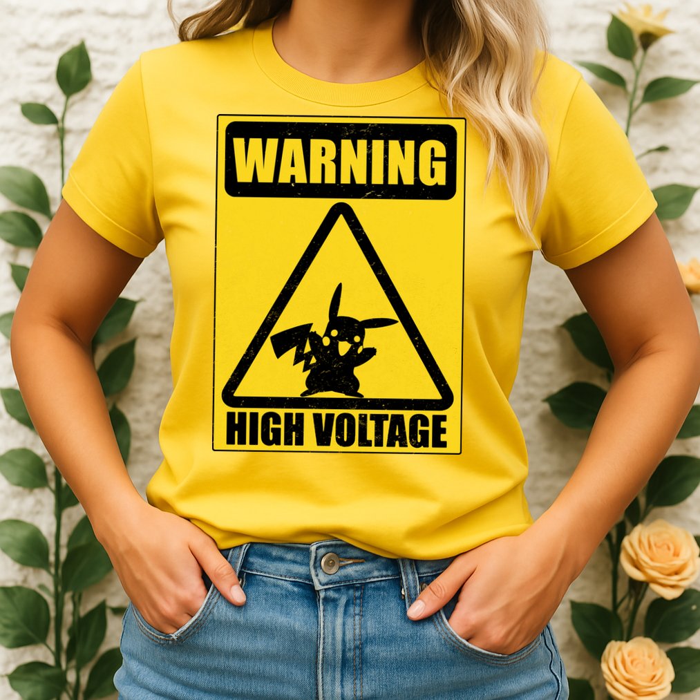 Warning High Voltage Womens T-Shirt
