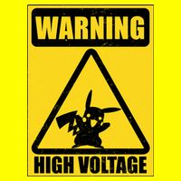Warning High Voltage Womens T-Shirt