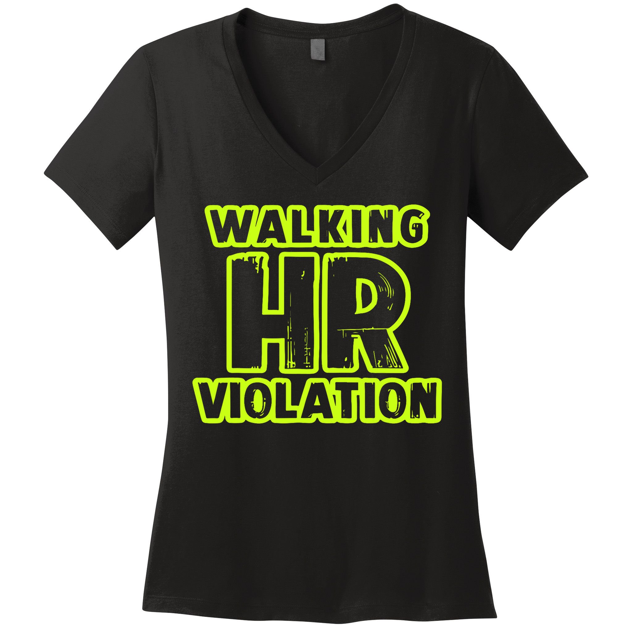 Walking Hr Violation Women's V-Neck T-Shirt