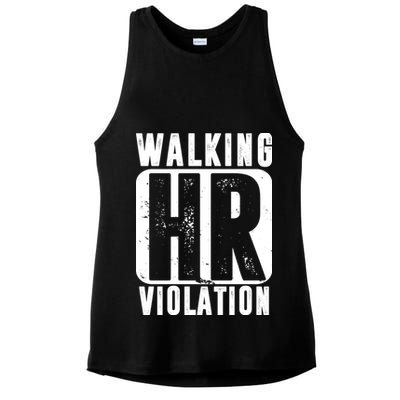 Walking HR Violation Funny Ladies PosiCharge Tri-Blend Wicking Tank