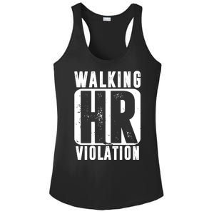 Walking HR Violation Funny Ladies PosiCharge Competitor Racerback Tank