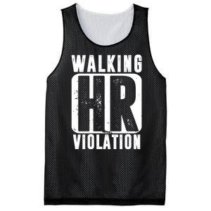 Walking HR Violation Funny Mesh Reversible Basketball Jersey Tank