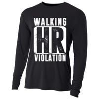 Walking HR Violation Funny Cooling Performance Long Sleeve Crew
