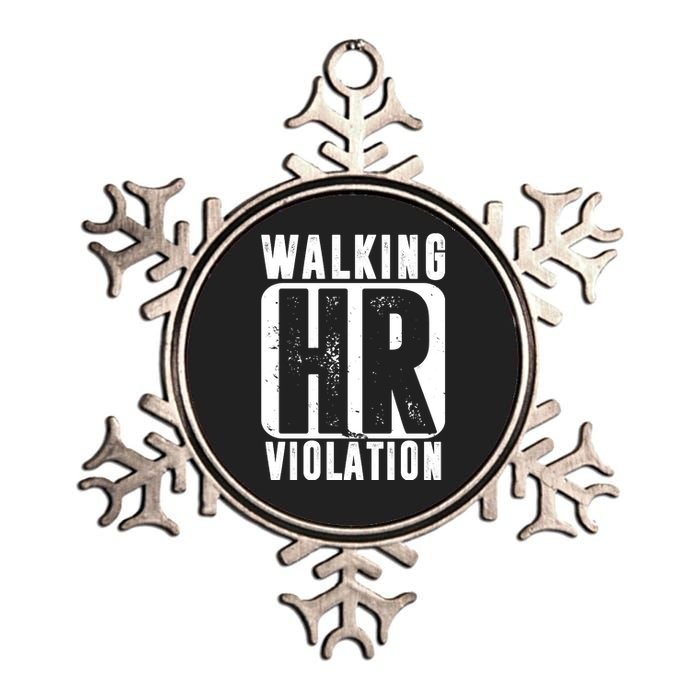 Walking HR Violation Funny Metallic Star Ornament