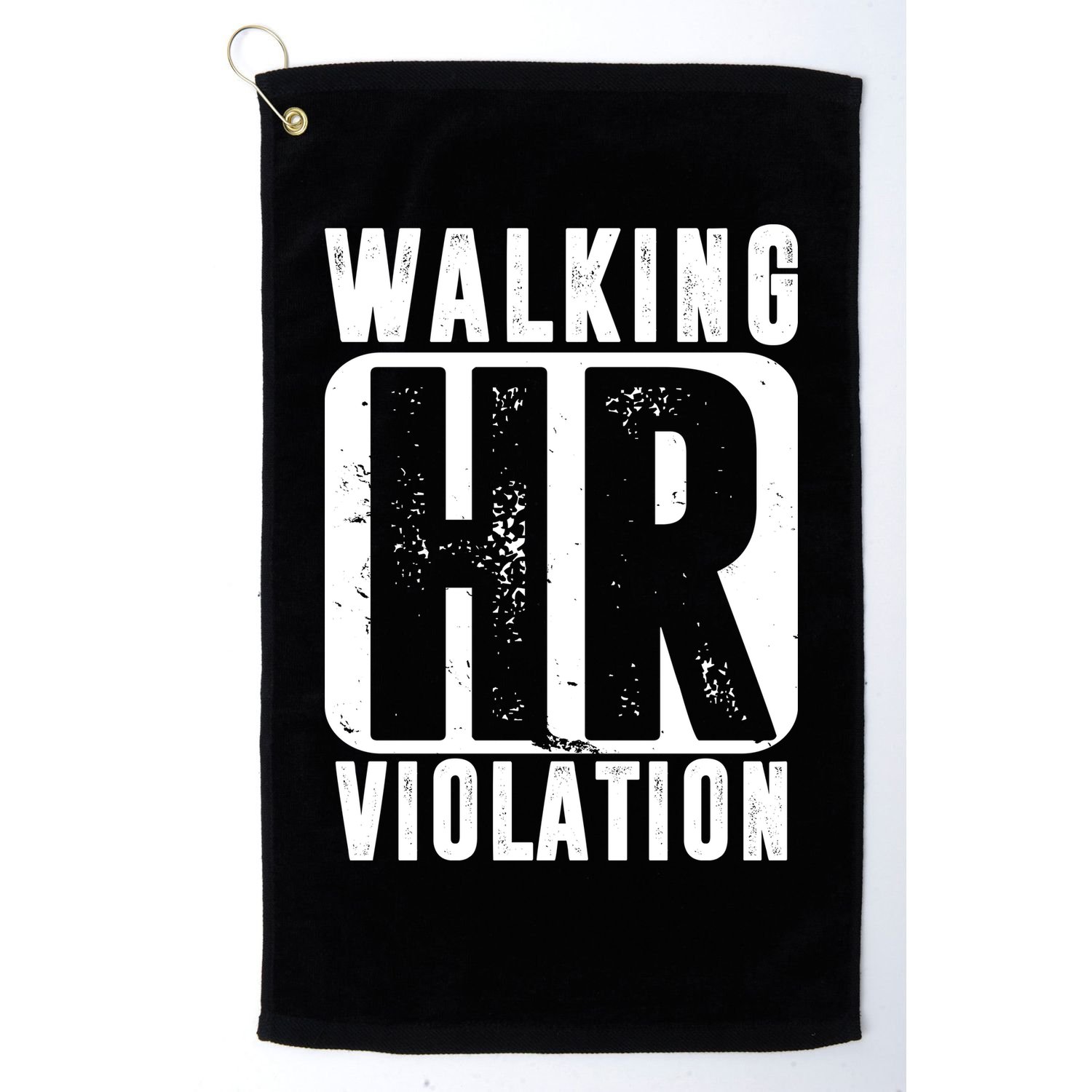Walking HR Violation Funny Golf Towel