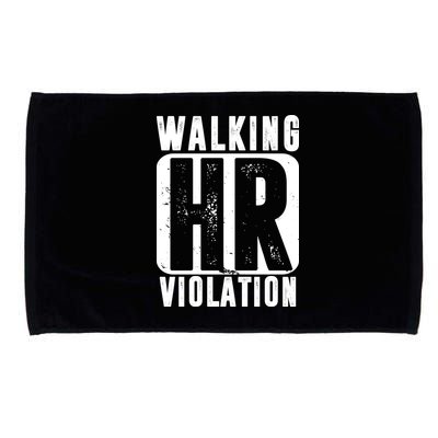Walking HR Violation Funny Microfiber Hand Towel