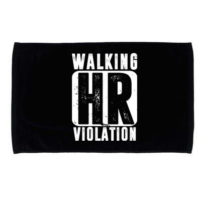 Walking HR Violation Funny Microfiber Hand Towel