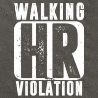 Walking HR Violation Funny Cotton Canvas Backpack