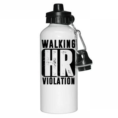 Walking HR Violation Funny Aluminum Water Bottle