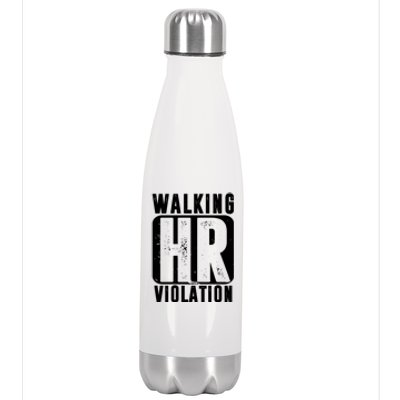 Walking HR Violation Funny Stainless Steel Insulated Water Bottle