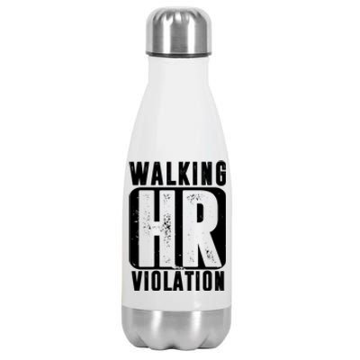 Walking HR Violation Funny Stainless Steel Insulated Water Bottle