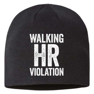 Walking HR Violation Funny Meme Sustainable Beanie