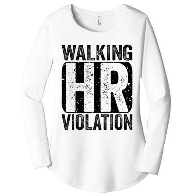 Walking HR Violation Nightmare Office Funny Women's Perfect Tri Tunic Long Sleeve Shirt