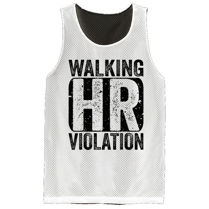 Walking HR Violation Nightmare Office Funny Mesh Reversible Basketball Jersey Tank