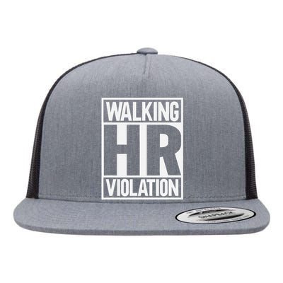 Walking Hr Violation Flat Bill Trucker Hat